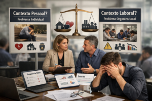 Identificação de riscos psicossociais: Como diferenciar problemas pessoais de fatores laborais.